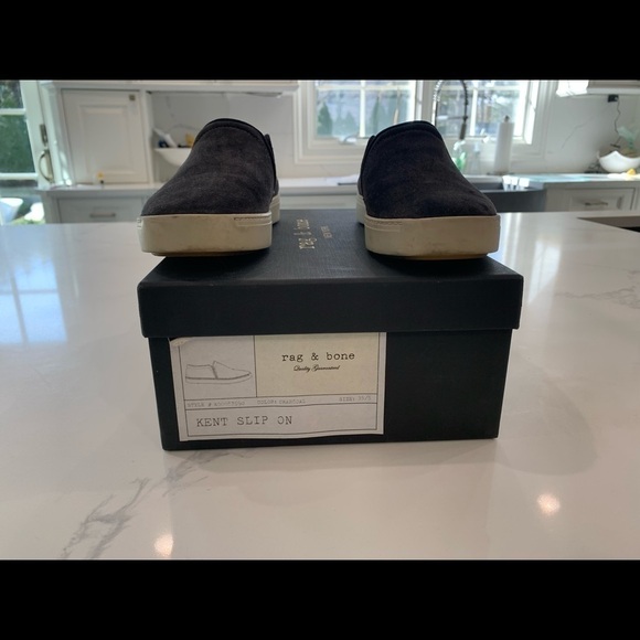 RAG & BONE Kent Slip-on sneaker charcoal grey suede sz 35 or 5 EUC - Picture 4 of 9